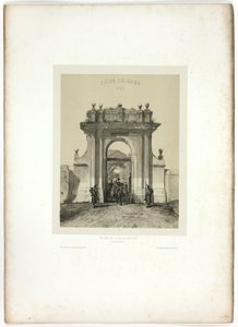 Entrée de la Villa Santucci, de Souvenirs d’Italie : Expédition de Rome - Denis Auguste Marie Raffet