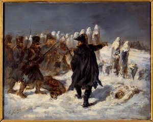 Épisode de la retraite de Russie. Guerre napoléonienne (1812). Maréchal Michel Ney à la Redoute de Kovno (1812)