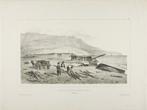 Vue du village et de la baie de Yalta, Crimée, 15 août 1837 - Denis Auguste Marie Raffet