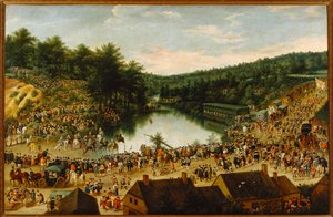 Fête de Notre-Dame des Bois ... (huile sur toile) - Denys van Alsloot