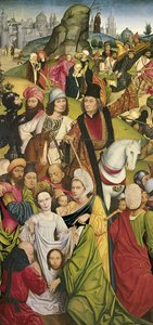 Sainte Véronique et un groupe de chevaliers