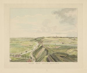 Vue du paysage au sud-est de Nimègue
