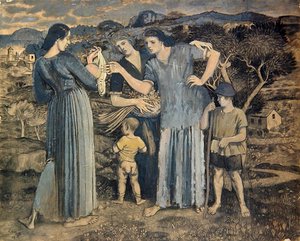 Mères et enfants dans le paysage - Derwent Lees