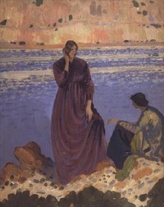 Deux filles au bord de la mer