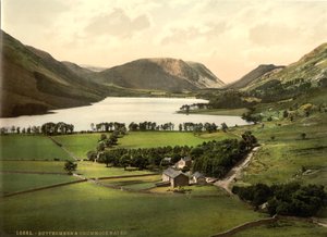 Buttermere et Crummock Water, Lake District, Angleterre, c.1900 - Detroit Publishing Co.