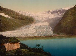 Glacier, Svartisen, Norvège, impression photochrome, c.1900