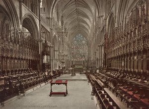 Chœur de la cathédrale de Lincoln, vers 1900 - Detroit Publishing Co.