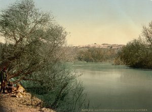 Lieu du baptême, Jourdain, Terre Sainte, vers 1890-1900 (tirage photochrome) - Detroit Publishing Co.