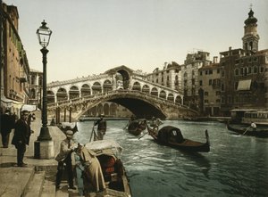 Pont du Rialto, Venise, vers 1900 (photochromie)