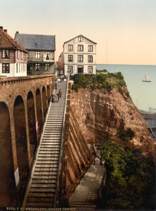 Le Grand Escalier, Helgoland, Allemagne, impression photochrome, vers 1900
