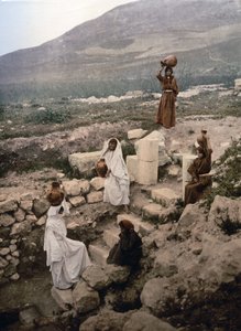 Le Puits des Samaritains à Naplouse, vers 1900