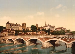 Le château et le pont, Pau, Pyrénées