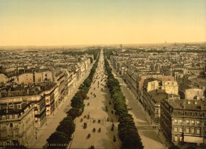 Avenue des Champs-Élysées, Paris, vers 1890-1900 (photochromie) - Detroit Publishing Co.