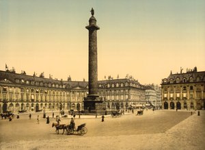 Place Vendôme, Paris, vers 1900 (photochromie)
