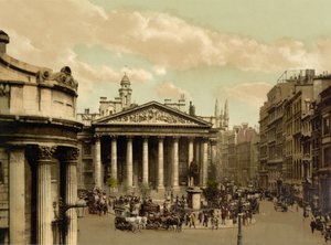 Bourse royale, Londres, vers 1890-1900 (photochromie)