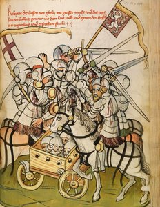 Scène de bataille pendant les croisades des catholiques contre les hussites - Diebold (workshop) Lauber