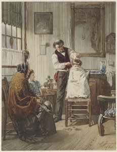 Enfant chez le coiffeur