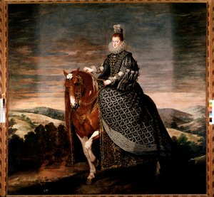 Portrait équestre de la reine Marguerite d