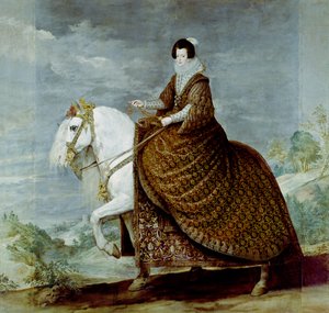 Portrait de la reine Isabelle de Bourbon à cheval