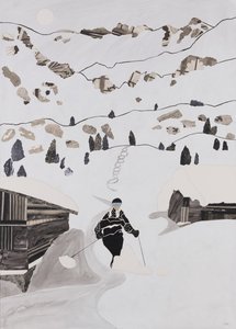 Skier pour déjeuner (collage)