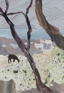 Journée humide au bord de la mer (collage) - Dione Verulam