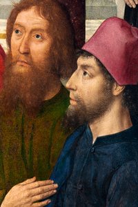 Église paroissiale (Parochiekerk Sint-Pieter). Peinture. La Cène. Dirk Bouts. 1464-1468. (détail)
