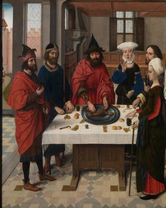 La Fête de la Pâque, détail du Retable du Saint Sacrement, c.1464-68