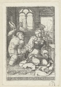 Sainte Élisabeth de Hongrie donnant une aumône à un infirme - Dirck Vellert