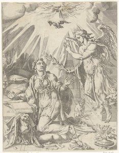 Annonciation - Dirck Volckertsz. Coornhert (attributed to)