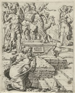 Rébecca rencontre Éliézer au puits - Dirck Volckertsz. Coornhert (attributed to)