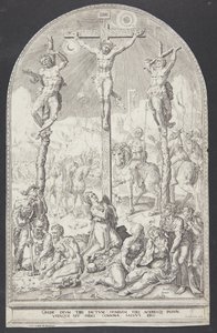 Christ sur la croix entre les deux voleurs - Dirck Volckertsz. Coornhert