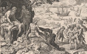 Les troupes impériales apportant la civilisation aux Indiens, des Victoires de l