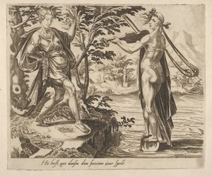 Celui à qui la fortune sourit dansera joyeusement de Six dictons sur la fortune - Dirck Volkertsen Coornhert