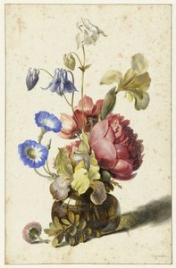 Fleurs dans une bouteille - Dirck de Bray