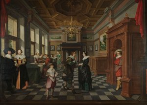 Une séquence décorative en sept parties : Un intérieur - Dirck van Delen