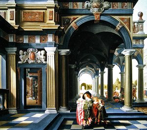 Figures élégantes dans une loggia, 1635 - Dirck van Delen