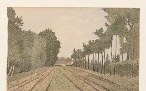Paysage avec un bâtiment au loin