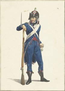 Membre de la force citoyenne armée de Rotterdam avec un fusil