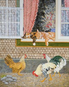 Le volatile et les chats