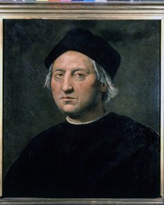 Portrait de Christophe Colomb - attribué à Ghirlandaio, Musée Naval de Gênes - Pegli - Domenico (attr.to) Ghirlandaio