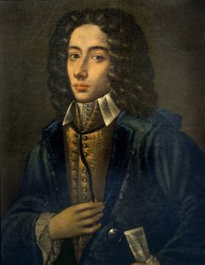 Portrait de Giovanni Battista Pergolesi (Jean Baptiste Pergolese, Jean-Baptiste) (1710 - 1736). Huile sur bois par Domenico Antonio Vaccaro. Conservatoire de Naples