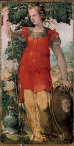 Personnage féminin, peut-être Minerve.
