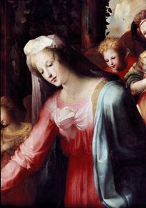 La Nativité (détail de la Vierge)