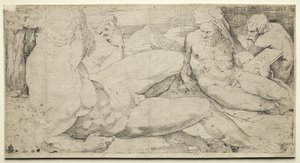 Trois Nus Masculins, deuxième quart des années 1500 - Domenico Beccafumi