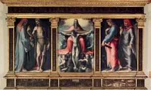Triptyque de la Trinité : Saint Cosme, Saint Jean-Baptiste, la Trinité, Saint Jean l