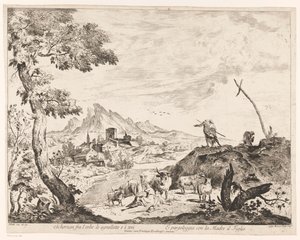 Paysage avec bergers et bétail - Domenico Bernardo Zilotti