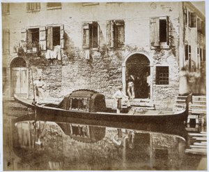 Gondole à Venise, c.1855 - Domenico Bresolin