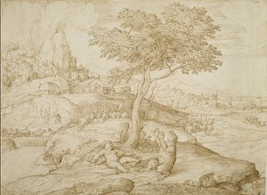 Transformation de Callisto en ours après avoir donné naissance à Arcas, vers 1558