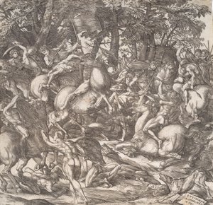 Combat de cavaliers - Domenico Campagnola