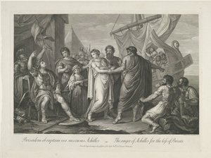Achille en colère pour la perte de Briséis